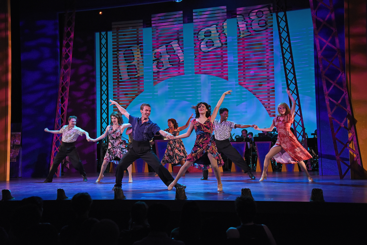 Havana dancers pose on stage