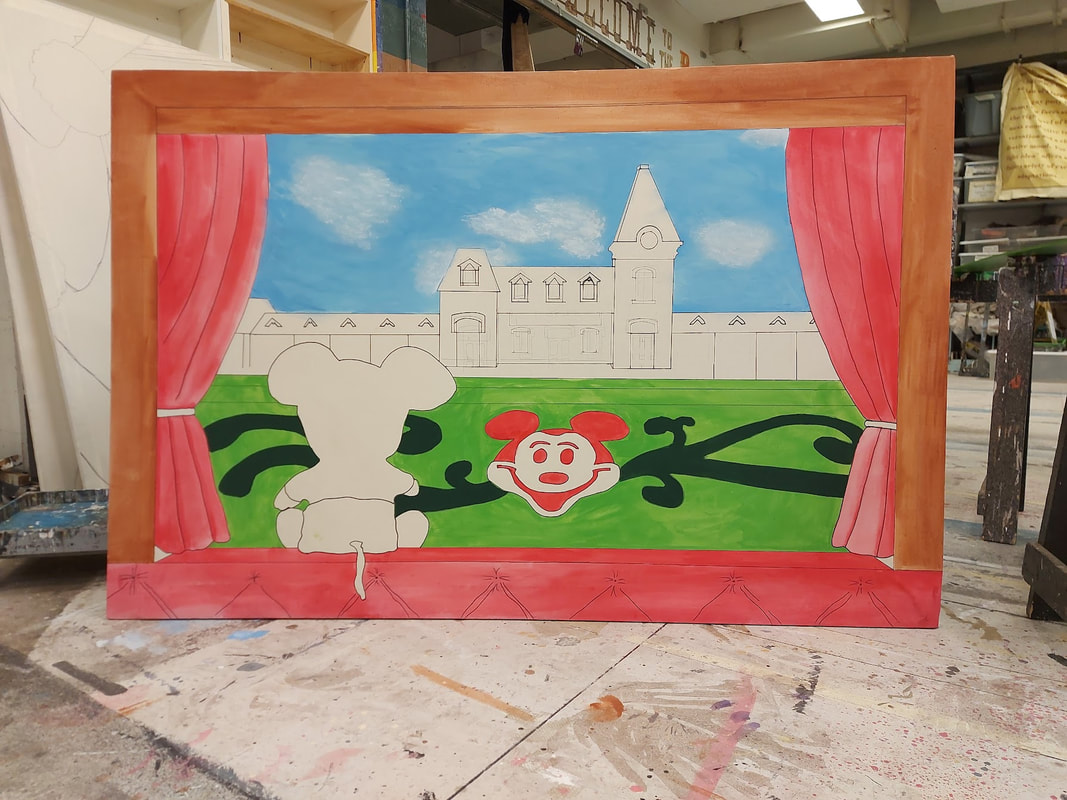 base coat on the paint final not including Mickey plush and train station